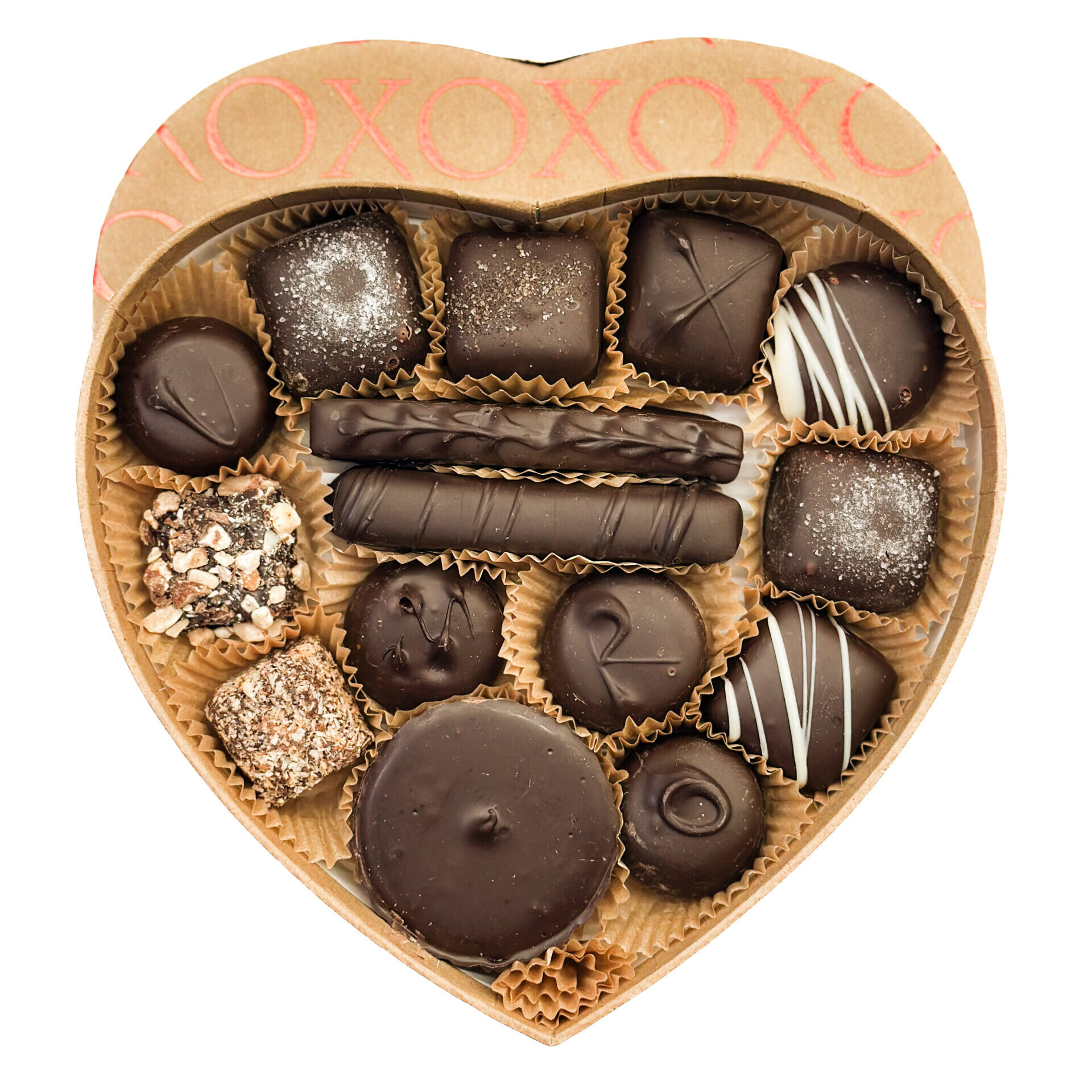 Small Heart Dark Chocolate Assortment Box